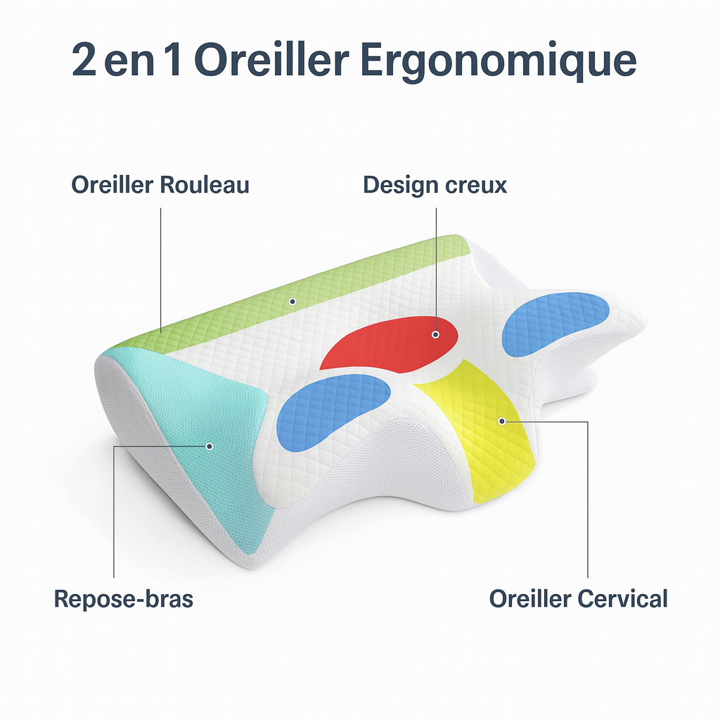 Coussin orthopédique à mémoire de forme pour soulager le dos (le meilleur)