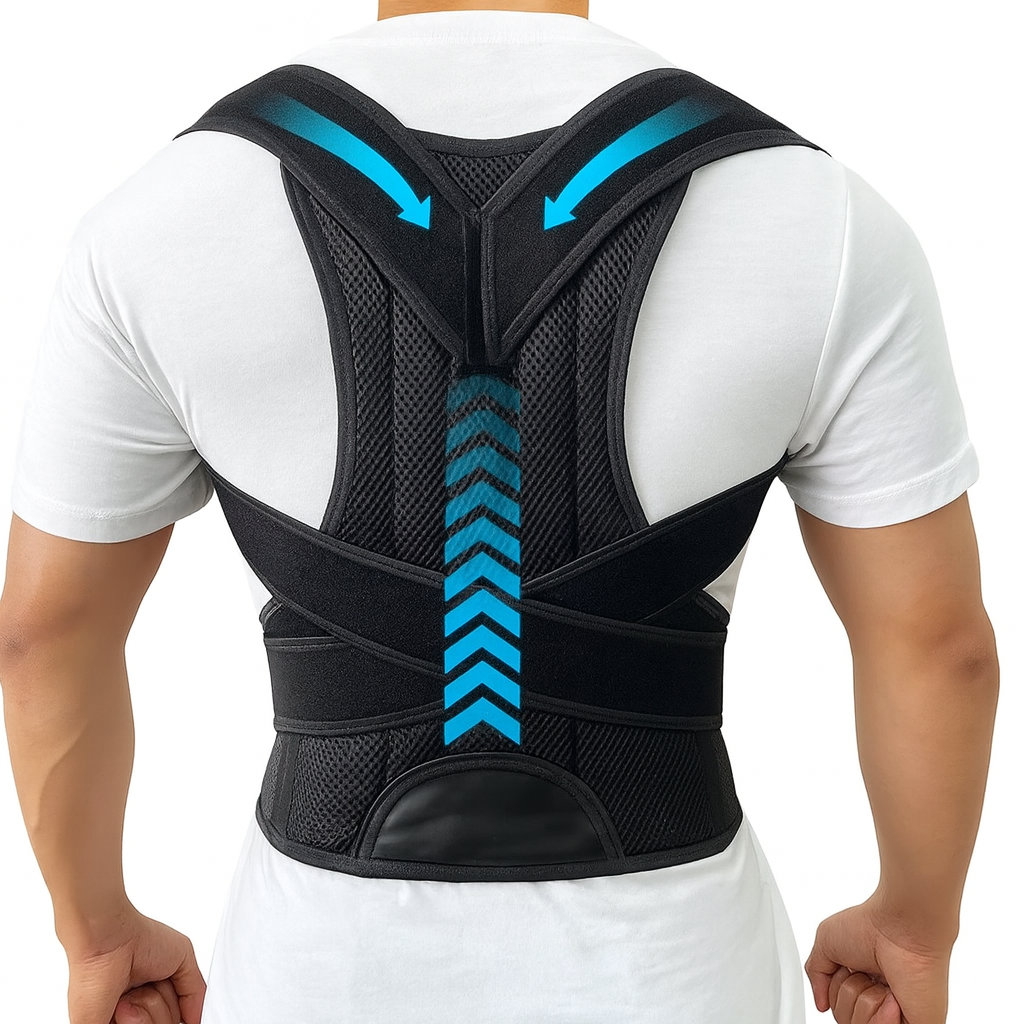 Correcteur de Posture avec Sangles Réglables – Maintien Droit et Confortable