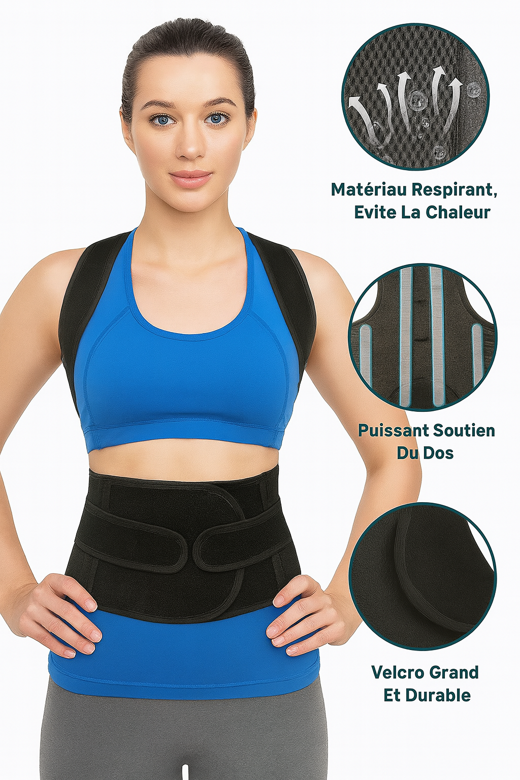 Correcteur de Posture avec Sangles Réglables – Maintien Droit et Confortable